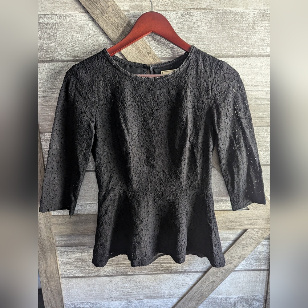 Anthropologie Black Lace Blouse